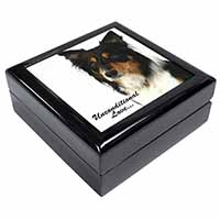 Tri-Colour Border Collie-Love Keepsake/Jewellery Box