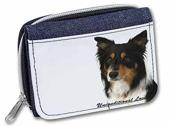 Tri-Colour Border Collie-Love Unisex Denim Purse Wallet