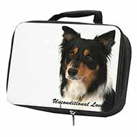 Tri-Colour Border Collie-Love Black Insulated School Lunch Box/Picnic Bag