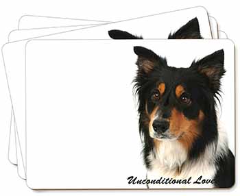 Tri-Colour Border Collie-Love Picture Placemats in Gift Box