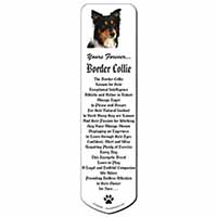 Tri-colour Border Collie Dog "Yours Forever..." Bookmark, Book mark, Printed ful