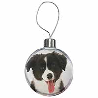 Border Collie Puppy Christmas Bauble