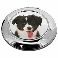 Border Collie Puppy Make-Up Round Compact Mirror