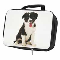 Border Collie Puppy Black Insulated School Lunch Box/Picnic Bag