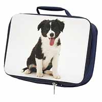 Border Collie Puppy Navy Insulated School Lunch Box/Picnic Bag