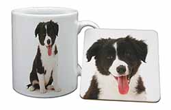 Border Collie Puppy Mug and Coaster Set