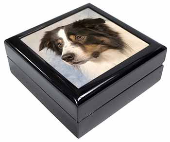 TriCol Border Collie Dog Keepsake/Jewellery Box