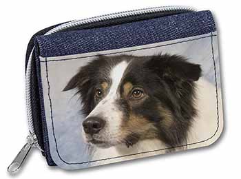 TriCol Border Collie Dog Unisex Denim Purse Wallet