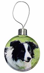 Border Collie Dog Christmas Bauble