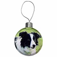 Border Collie Dog Christmas Bauble