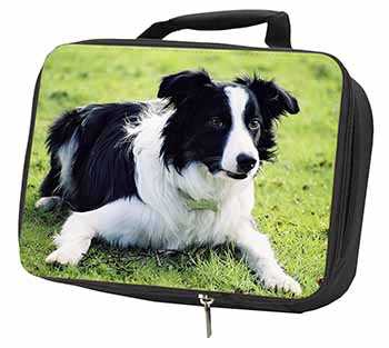 Border Collie Dog Black Insulated School Lunch Box/Picnic Bag