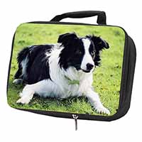 Border Collie Dog Black Insulated School Lunch Box/Picnic Bag