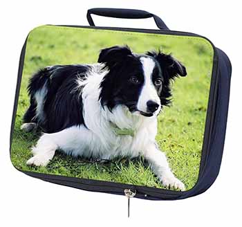 Border Collie Dog Navy Insulated School Lunch Box/Picnic Bag