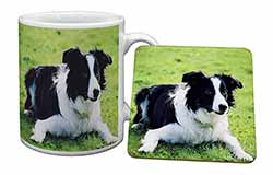 Border Collie Dog Mug and Coaster Set