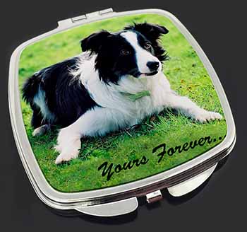 Border Collie Dog "Yours Forever..." Make-Up Compact Mirror