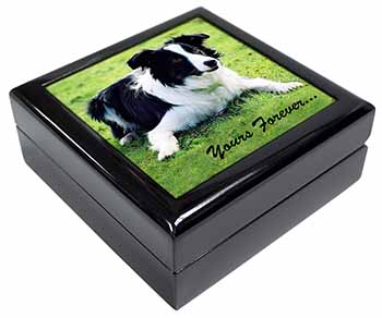 Border Collie Dog "Yours Forever..." Keepsake/Jewellery Box