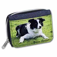 Border Collie Dog "Yours Forever..." Unisex Denim Purse Wallet