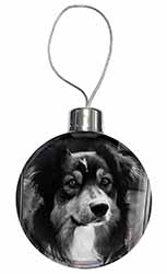 Border Collie in Window Christmas Bauble