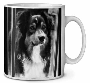 Border Collie in Window Ceramic 10oz Coffee Mug/Tea Cup