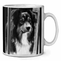 Border Collie in Window Ceramic 10oz Coffee Mug/Tea Cup