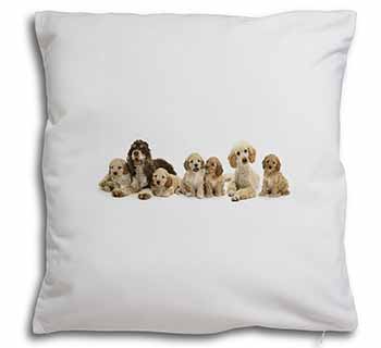 Cockerpoodles Soft White Velvet Feel Scatter Cushion