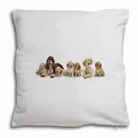 Cockerpoodles Soft White Velvet Feel Scatter Cushion