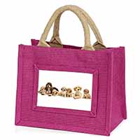 Cockerpoodles Little Girls Small Pink Jute Shopping Bag
