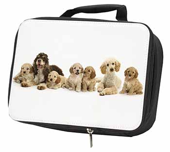 Cockerpoodles Black Insulated School Lunch Box/Picnic Bag