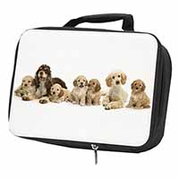 Cockerpoodles Black Insulated School Lunch Box/Picnic Bag