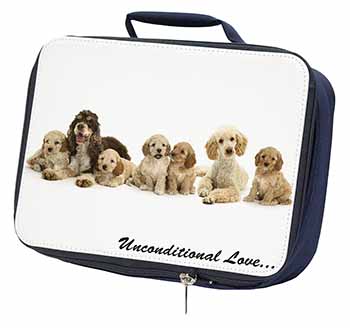 Cockerpoodles-Love- Navy Insulated School Lunch Box/Picnic Bag