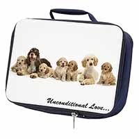 Cockerpoodles-Love- Navy Insulated School Lunch Box/Picnic Bag