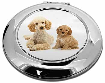 Poodle and Cockerpoo Make-Up Round Compact Mirror