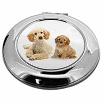 Poodle and Cockerpoo Make-Up Round Compact Mirror