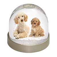 Poodle and Cockerpoo Snow Globe Photo Waterball