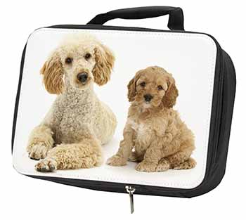 Poodle and Cockerpoo Black Insulated School Lunch Box/Picnic Bag