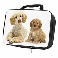Poodle and Cockerpoo Black Insulated School Lunch Box/Picnic Bag