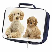 Poodle and Cockerpoo Navy Insulated School Lunch Box/Picnic Bag