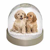 Cockerpoo Puppies Snow Globe Photo Waterball