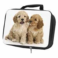 Cockerpoo Puppies Black Insulated School Lunch Box/Picnic Bag