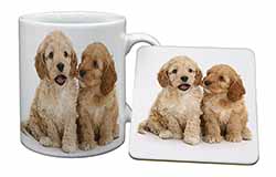 Cockerpoo Puppies Mug and Coaster Set