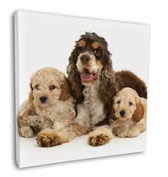 Cocker Spaniel and Cockerpoo Square Canvas 12"x12" Wall Art Picture Print