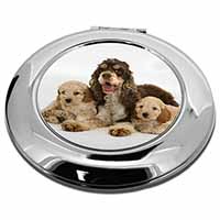 Cocker Spaniel and Cockerpoo Make-Up Round Compact Mirror