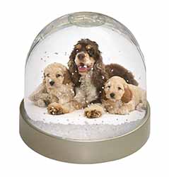 Cocker Spaniel and Cockerpoo Snow Globe Photo Waterball