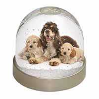 Cocker Spaniel and Cockerpoo Snow Globe Photo Waterball