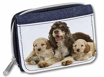 Cocker Spaniel and Cockerpoo Unisex Denim Purse Wallet