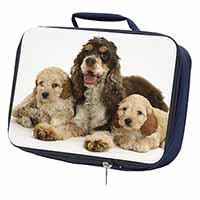 Cocker Spaniel and Cockerpoo Navy Insulated School Lunch Box/Picnic Bag