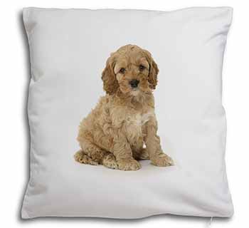 Cockerpoodle Soft White Velvet Feel Scatter Cushion