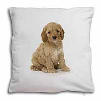 Cockerpoodle Soft White Velvet Feel Scatter Cushion