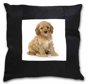 Cockerpoodle Black Satin Feel Scatter Cushion