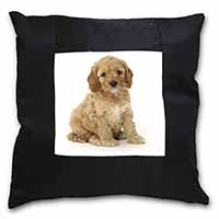 Cockerpoodle Black Satin Feel Scatter Cushion